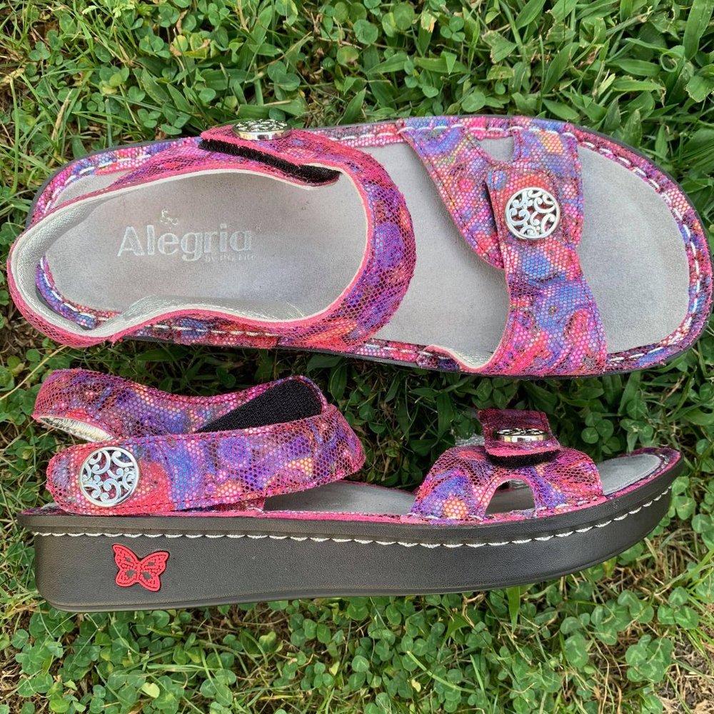 Alegria Comfort Sandals Python Print Leather 37 - image 1